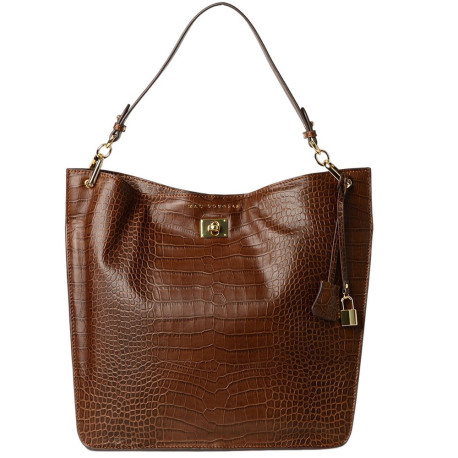 Kentucky ROMY, grand sac porté épaule cuir grain croco