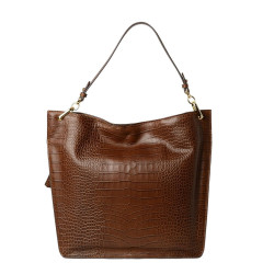 Kentucky ROMY, grand sac porté épaule cuir grain croco