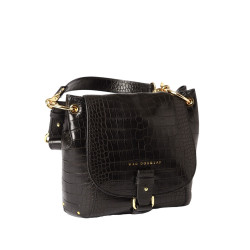 Mandalay ROMY, petit sac besace cuir grain croco