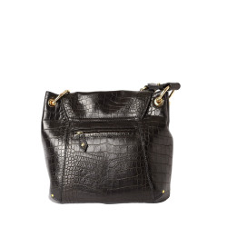 Mandalay ROMY, petit sac besace cuir grain croco