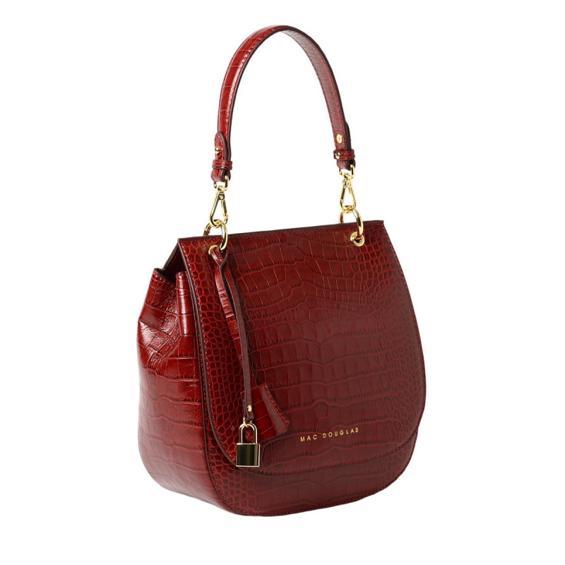 L'Indispensable Rouge Carmin - sac bandoulière cuir femme Rouge